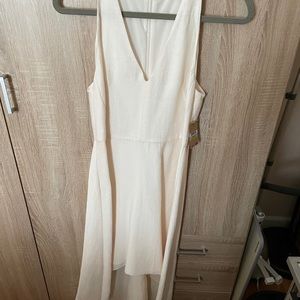 Hi-Low cream color dress